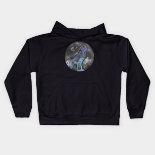 Galaxy Wolf Kids Hoodie